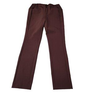 Theory Pants Womens‎ 6 Burgundy Navalene Skinny Stretch Zip Back Career Office